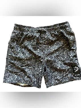Rip Curl Black and White Skull Print Men's Swim Trunks Boys Size XL